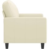 vidaXL Fotelj krem 60 cm umetno usnje | Shoptok.si