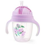 BabyOno neprolijevajuća čaša sa slamkom, lila | shoptok.hr