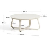 Kave Home Kovinska okrogla vrtna klubska mizica &amp;oslash; 80 cm Tamaris &amp;ndash; Slike