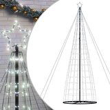 vidaXL Osvetljena novoletna jelka stožec 1534 LED hladno bela 503 cm | Shoptok.si