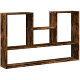 vidaXL Stenska polica dimljeni hrast 99x15x60 cm inženirski les | Shoptok.si