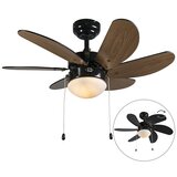 QAZQA Stropni ventilator črne barve - svež 3 Cene
