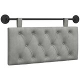  Držeće uzglavlje Zidne Svijetlo siva 100 x 55 x 7 cm Baršun - Svjetlosiva 90 cm bez LED | shoptok.hr