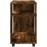 vidaXL Bočni stolić s kotačima boja hrasta 70x35x60 cm drveni | shoptok.hr