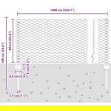  Postovi ograde 5 kom U-kanal 60 cm pocinčani čelik šesterokutna ograda 0.6x10 m pocinčani čelik | shoptok.hr