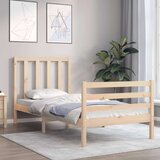  Kreveta s uzglavljem 90 x 200 cm od masivnog drva | shoptok.hr