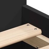  Okvir kreveta uzglavlje i podnožje crni 90x190 cm | shoptok.hr