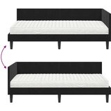 vidaXL Kotni okvir postelje z matrico z vzglavjem 2 pcs Črna Žamet, (5000155858) | Shoptok.si