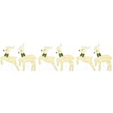 vidaXL LED irvasi 6 pcs Zlatno 45 x 19 x 65 cm tkanina | shoptok.hr