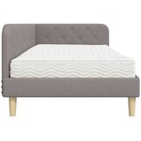  Kutni okvir kreveta Sivo-smeđa 90 x 200 cm tkanina | shoptok.hr