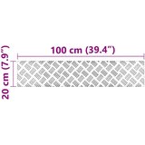  Aluminijaste preproge s checkerjem 4 kosi Protizdrsne 100x20 cm, (22014911) | Shoptok.si