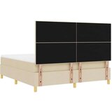  Box Spring Postelja z Matratko in LED Krem 180x200 cm Tkanina, (22067025) | Shoptok.si