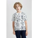 Defacto Boy Crew Neck Printed Patterned T-Shirt