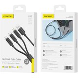 Foneng 3V1 USB-C MICRO LIGHTNING KABEL ZA TELEFON, TABLIČNI RAČUNALNIK, PAMETNI TELEFON, 3A 1/2M, (5000334623) Cene