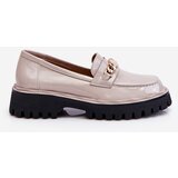 Kesi Patent leather platform loafers Light grey Ronin | Shoptok.si