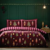 Catherine Lansfield Rožnata/vijolična posteljnina za zakonsko posteljo 200x200 cm Nutcracker Stripe – | Shoptok.si
