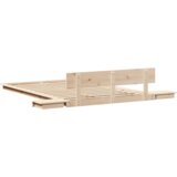 vidaXL Posteljni okvir s omaricami ob postelji 120x200cm iz trdnega lesa | Shoptok.si