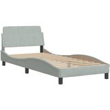  Krevet s madracem svjetlosivi 90x190 cm baršunasti | shoptok.hr