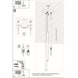  Sollux SL.0467 - Luster na sajli PASTELO 3xG9/8W/230V bela | Eponuda.com