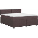  Boxspring krevet s madracem Tamno smeđa 180 x 200 cm Tkanina | shoptok.hr