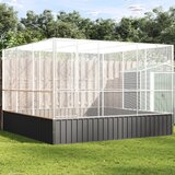 vidaXL Voliera srebrna 311x307x212 cm jeklo Cene