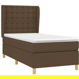  Box spring postelja z vzmetnico temno rjava 80x200 cm blago, (20899863) | Shoptok.si