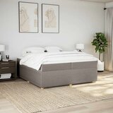  Krevet s oprugama i madracem smeđesivi 200x200 cm od tkanine | shoptok.hr