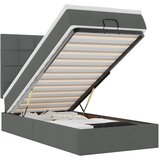  Otomanski krevet s madracem i LED tamnosivi 90x200 cm tkanine | shoptok.hr