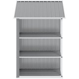  Vrtna kućica sa stalkom siva 205 x 130 x 183 cm željezna | shoptok.hr