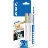 Marker 0,7mm pk2 Pintor Pilot SW-PT-EF metalik zlatni/srebrni blister | Shoptok.si