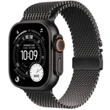 watch ultra 3 cellular 49mm black titanium case with black titanium milanese loop – large (mf1t4se/a)