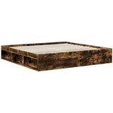  Konstrukcija postelje z vzglavjem Dimljeni oreh 200 x 200 cm, (5000104370) | Shoptok.si