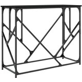  Konzolni stol crni 100 x 40 x 80 cm od konstruiranog drva | shoptok.hr