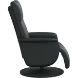 vidaXL Naslanjač z naslonom za noge črno umetno usnje | Shoptok.si