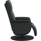 vidaXL Naslonjač od umjetne kože s osloncem za noge crni | shoptok.hr