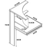 MID.YOU Kotni Element Za Klop Esal, Medeni Hrast | Shoptok.si