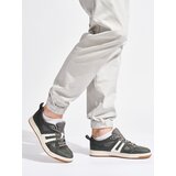 Shelvt Grey faux leather trainers | Shoptok.si
