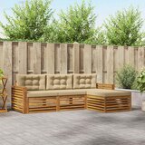  Set vanjskih sofa Prirodna i bež 257,5 x 162,5 x 73 cm | shoptok.hr