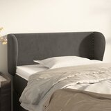 Uzglavlje s ušima tamnosivo 103x23x78/88 cm baršunasto | shoptok.hr