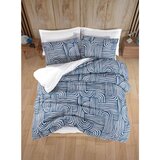 Line Art - Blue Blue Single Quilt Cover Set (DE) | Eponuda.com