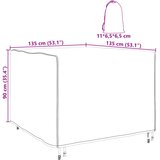  Pokrov za namještaj Crna 135 x 135 x 90 cm 210D Oxford tkanina | Eponuda.ba