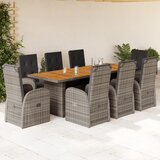  9-dijelni vrtni blagovaonski set sivi od poliratana | shoptok.hr