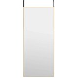  Ogledalo za vrata zlatno 40 x 100 cm od stakla i aluminija | shoptok.hr