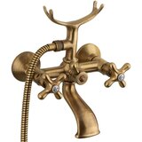 Paffoni IR023BR Ricordi stenska armatura za kad z ročno prho retro izgleda bronasta | Shoptok.si