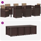  Vrtni set za objed 9 kom. Smeđa i sivosmeđa PP | shoptok.hr