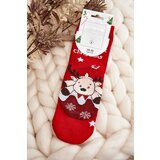 Kesi Women's Christmas Socks with Red Reindeer Cene