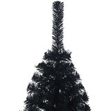 vidaXL Umjetna preddekorirana božićna jelka Črna 120 cm PVC | Shoptok.si
