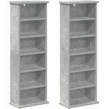 Cd ormar 2 kom. Betonska siva 60 x 17 x 92 cm Konstruirano drvo | shoptok.hr