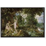  Slika - Peter Paul Rubens – The Garden of Eden with the Fall of Man 90x60 U crnom drvenom okviru | shoptok.hr