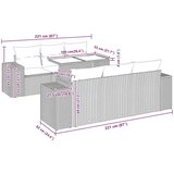  Vrtna garnitura - 7-dijelni set vrtnih sofa od poliratana s jastucima crni bagrem - Crna 1 | shoptok.hr